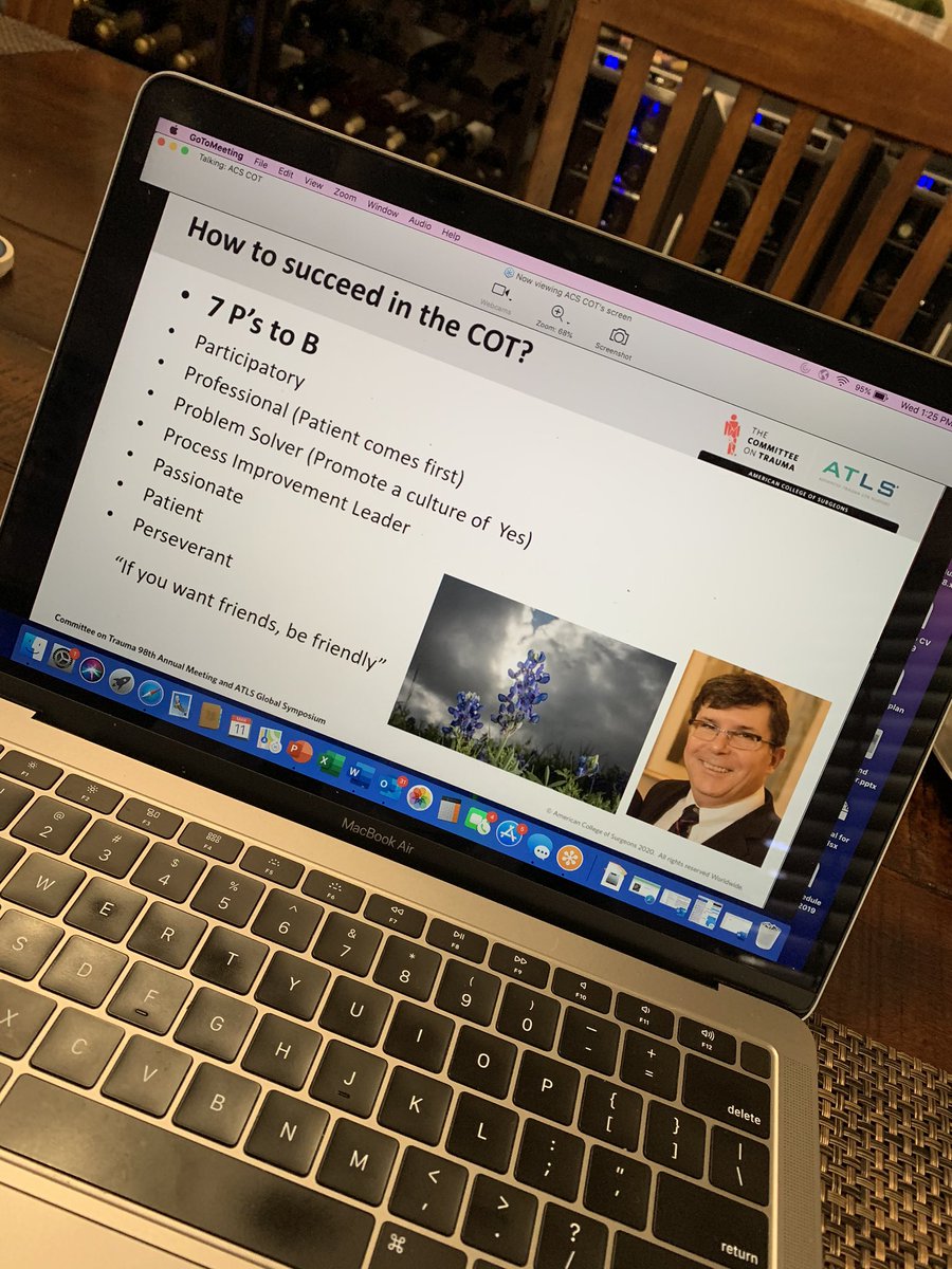 liaoroussos's tweet photo. Teleconference and orientation for new members of @ACSTrauma - keeping the COT mission alive “to develop and implement programs for the optimal injured patient outcomes” going despite #COVID19
#traumastrong
#WednesdayMotivation https://t.co/J39N8L5SLU