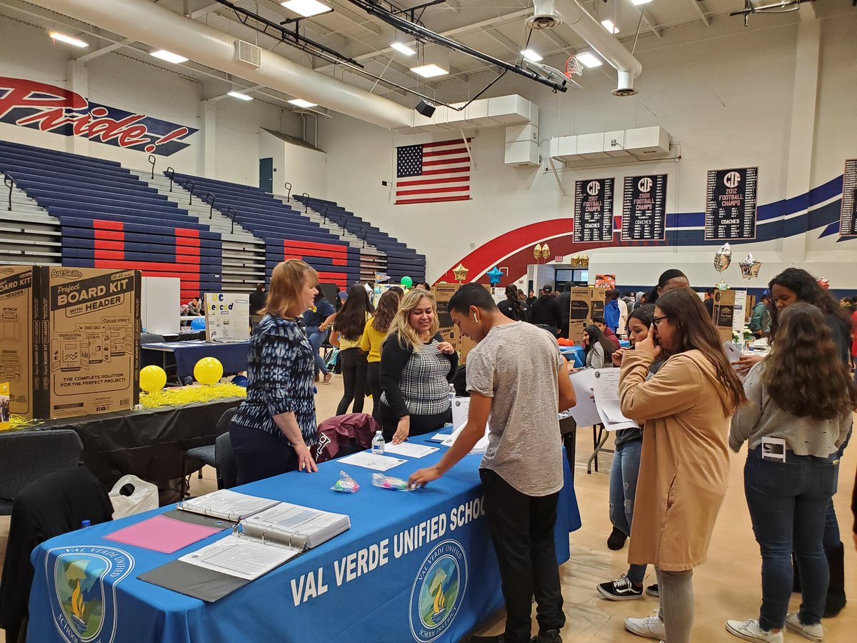 Val Verde HR representing at Citrus Hills High School college and career fair.