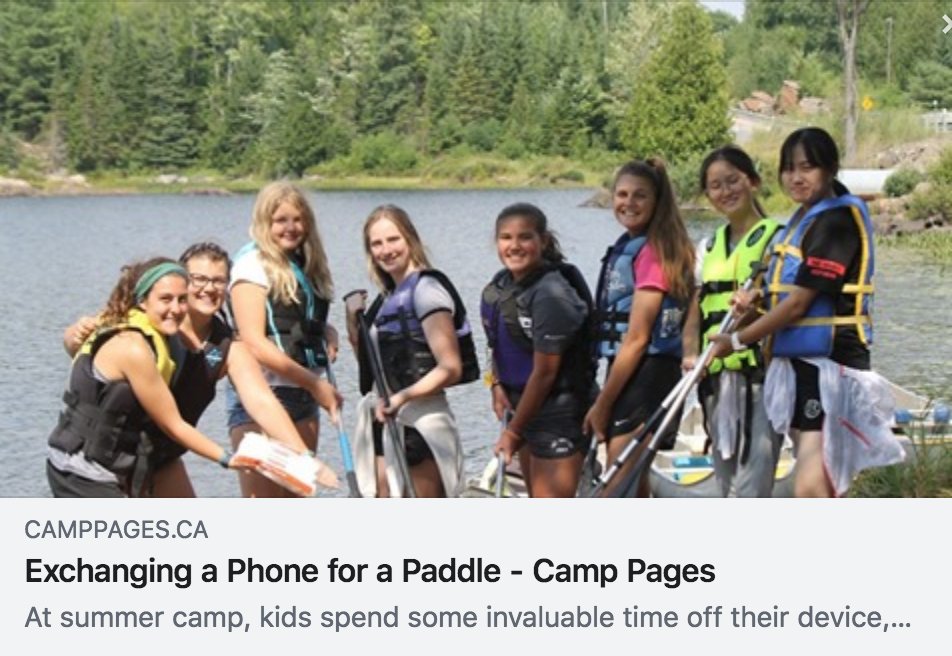 CampPages's tweet image. Read our latest story on how camps are keeping you connected to the adventures around you and off of your phone! camppages.ca 
Special Camp highlights: @CampWenonah  @camptamarack81 @CampTournesol @Pioneer_Camp and more!