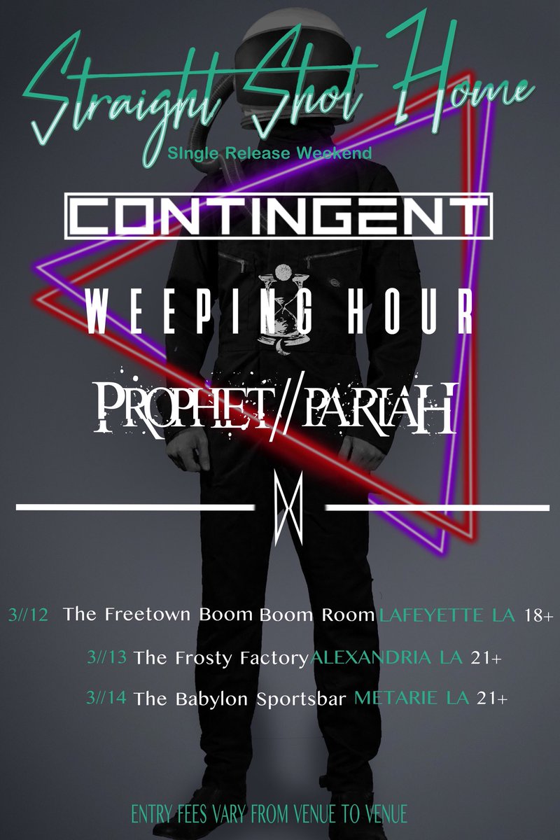 Hitting up South Louisiana this weekend in support of @StraightShotHom’s new release!