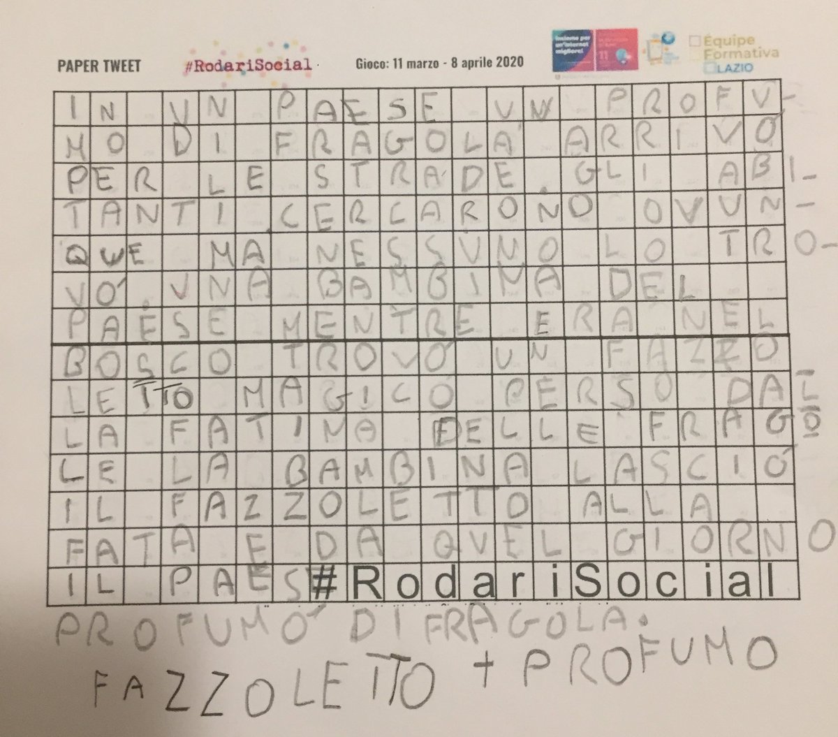 Fazzoletto+profumo#RodariSocial