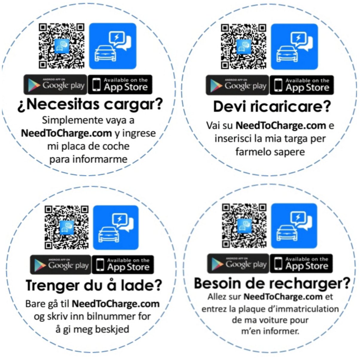 DrPhil2405's tweet photo. @needtochargeapp signs, notes and discs now available to download in not 1, not 2, but 8 languages!
The free and friendly way to share charging stations worldwide!
#needtochargeapp #ElectricVehicles #EVs
#charging #fullycharged #Tesla https://t.co/idGs3Xqu4y