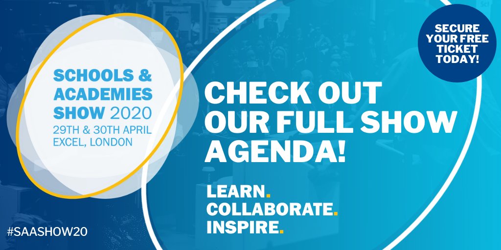 NAHTnews's tweet image. The #SAAShow20 in London will be host to leading education pioneers, inspirational speakers and policymakers on its main stage. Check out the full agenda here: bit.ly/37H5gPK We hope to see you there (stand E39).
