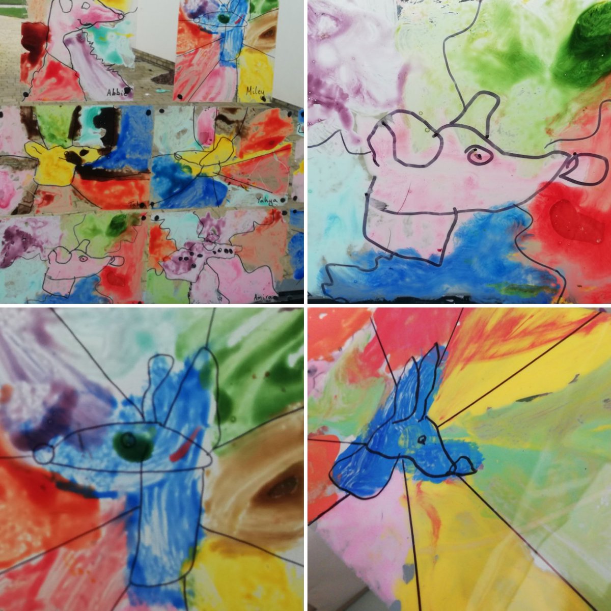 jemma_dando's tweet photo. Another fantastic couple of days in Foundation Phase. Welsh castles in the style of Gayle Rogers by Year 1 and stained glass dogs based on the story of Gelert by Reception.
#CreativityMatters #art #welshart #stainedglass #castles #Year1art #Receptionart #creativedevelopment https://t.co/cQ87DmhZLy