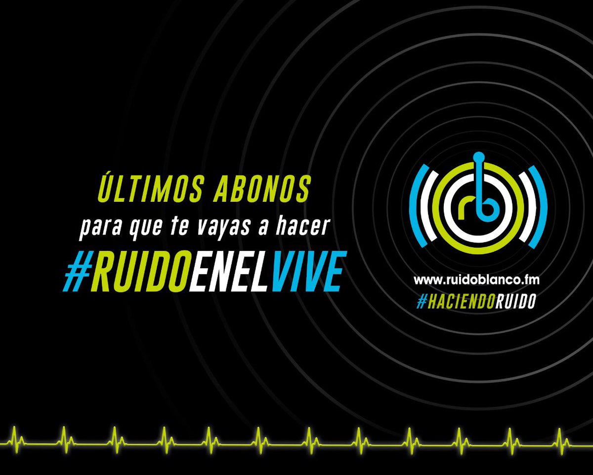 ruidoblancofm's tweet photo. Somos la voz y plataforma independiente autorizada del #VL20 y queremos que vayas a hacer #RuidoenelVive 

Tenemos los últimos abonos!!! 

Ve a nuestra página web y ubica la dinámica... 

https://t.co/weKTRH7bnS https://t.co/QVjFl9SfzB