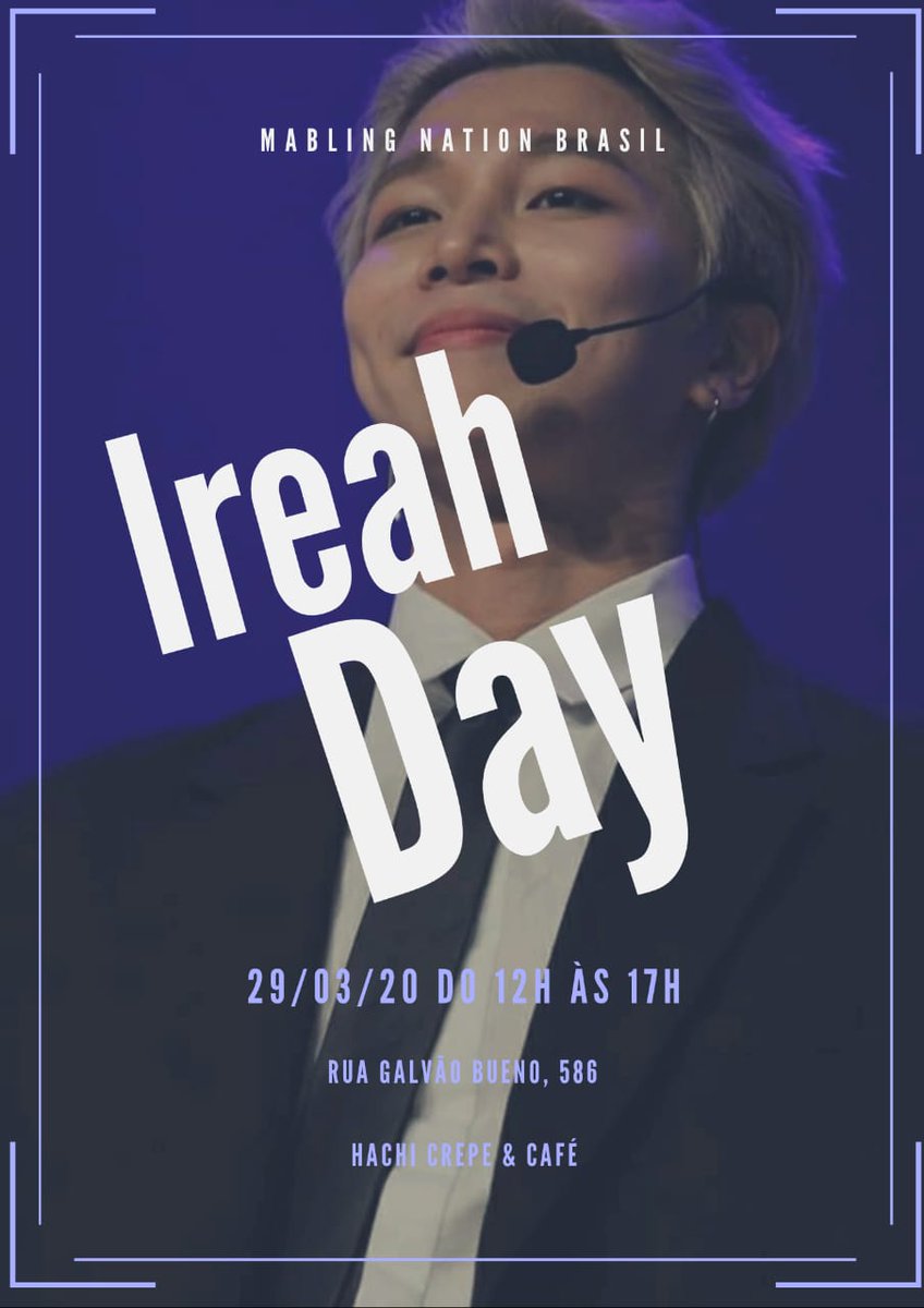 luckyNanne's tweet photo. As Ma-Blings de SP vamos comemorar o aniversรกrio do Ireah no Hachi Crepe na Liberdade ๐ฅฐ todas as Masc Stan estรฃo convidadas ๐๐ฅบ
#MASC #Mabling #Ireah
@winsmasc
@BrasilMabling
#HappyIreahDay ๐ https://t.co/T8ZnTLP7gW