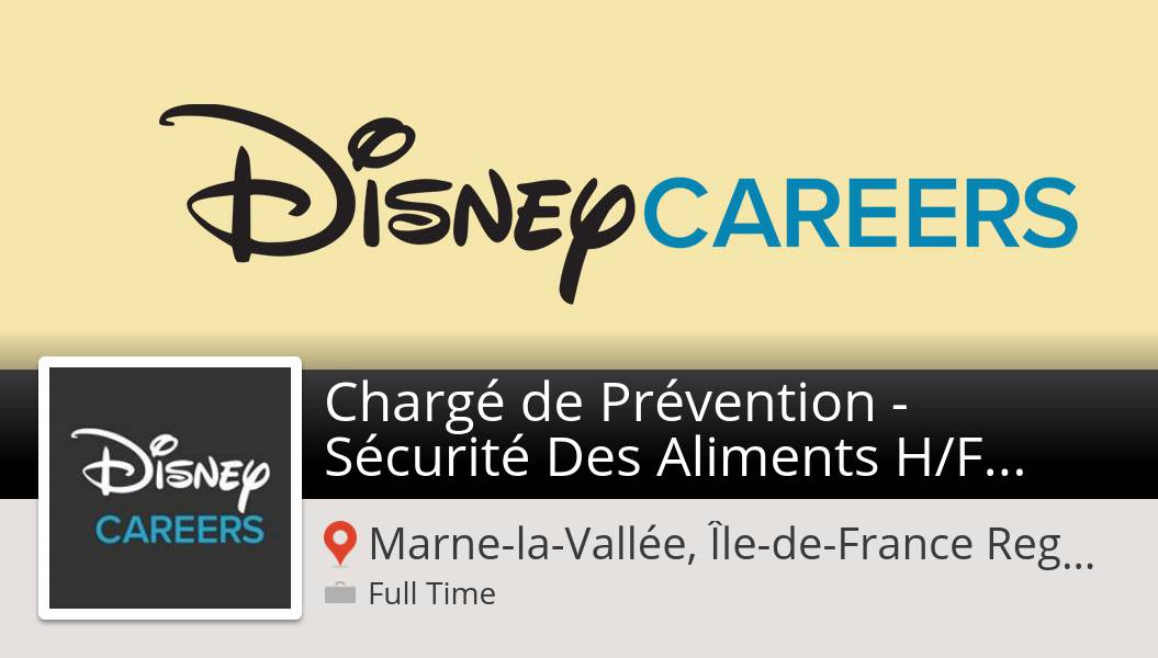 LydiaMarcelino's tweet photo. #Disney recherche un(e) #Chargé de Pré#vention - Sécurité Des Aliments H/F CDD, postulez dès maintenant! (#MarnelaVallee) #job #DisneyJobs https://t.co/LoAoXszqfB https://t.co/Mk4I7tqd81