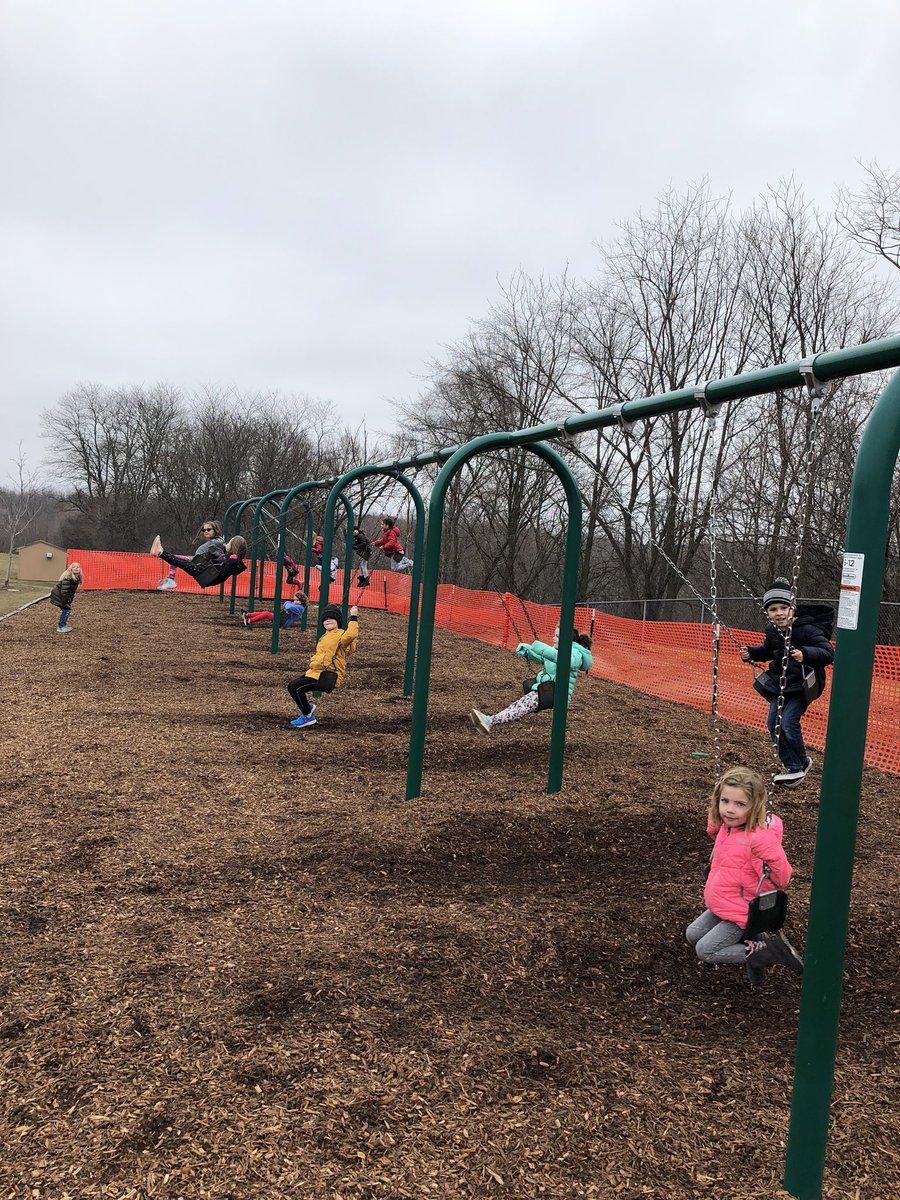 I think the students like the additional swings. They are all being used and no waiting in lines😄. #NBSColtPride