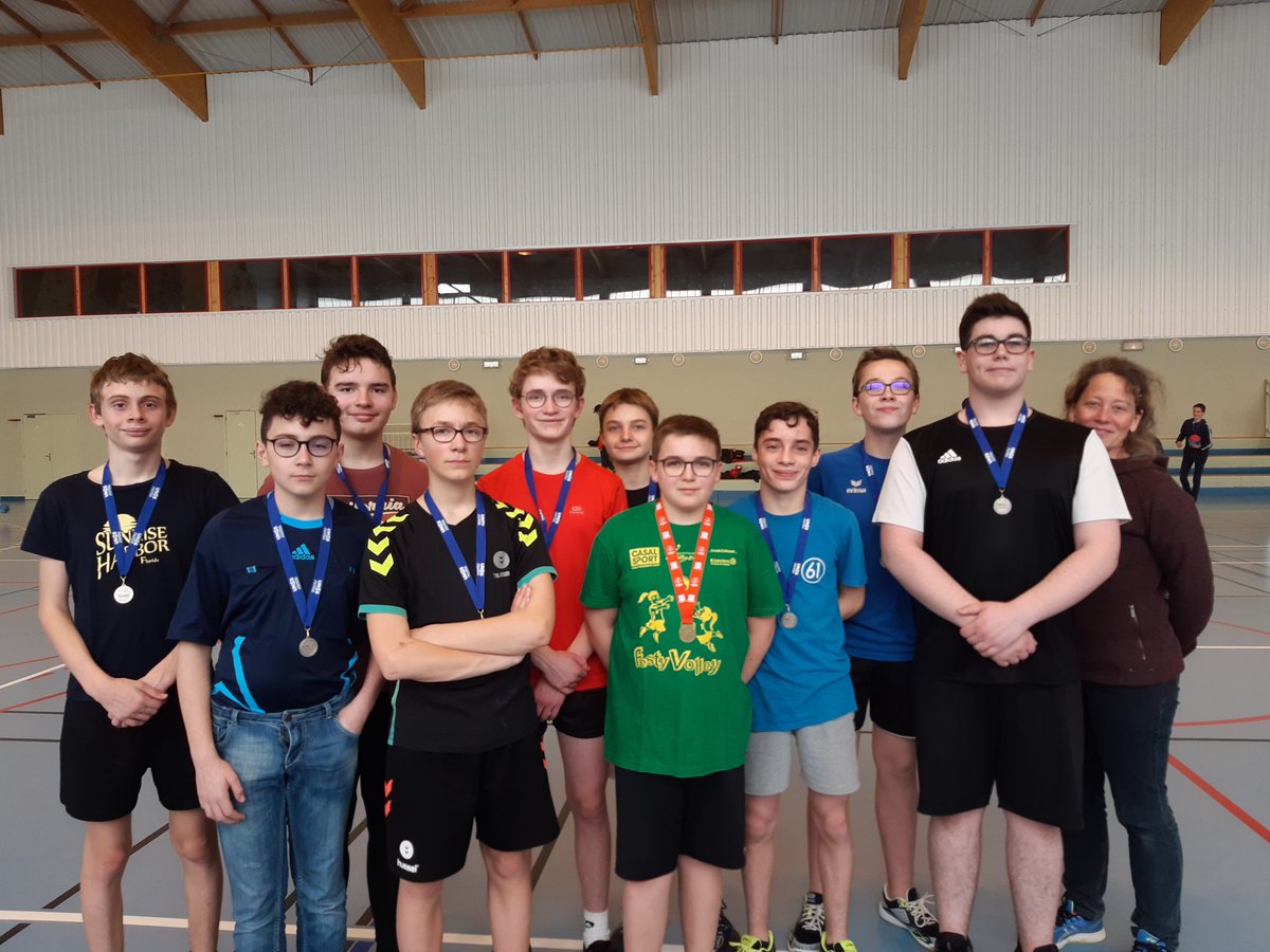 Aujourd'hui se déroulaient les finales départementales de sports collectifs....
Les Benjamines finissent médaillées d'argent comme les minimes garçons !
Bravo à tous
# #CollegeChartier #orne #unss