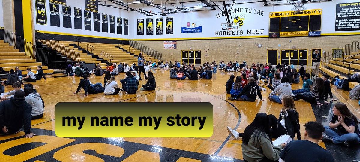 HSHS_Activities's tweet image. @MNMSorg's Kim Alli is here for our Changemaker Day! We are in Day 2 of the My Name, My Story Changemaker Workshop. 170 Ss are leading, participating, &amp;amp;  engaged in sharing their stories, practicing empathy, &amp;amp; learning how to create change together! @HinsdaleSouthHS @HinsdaleD86