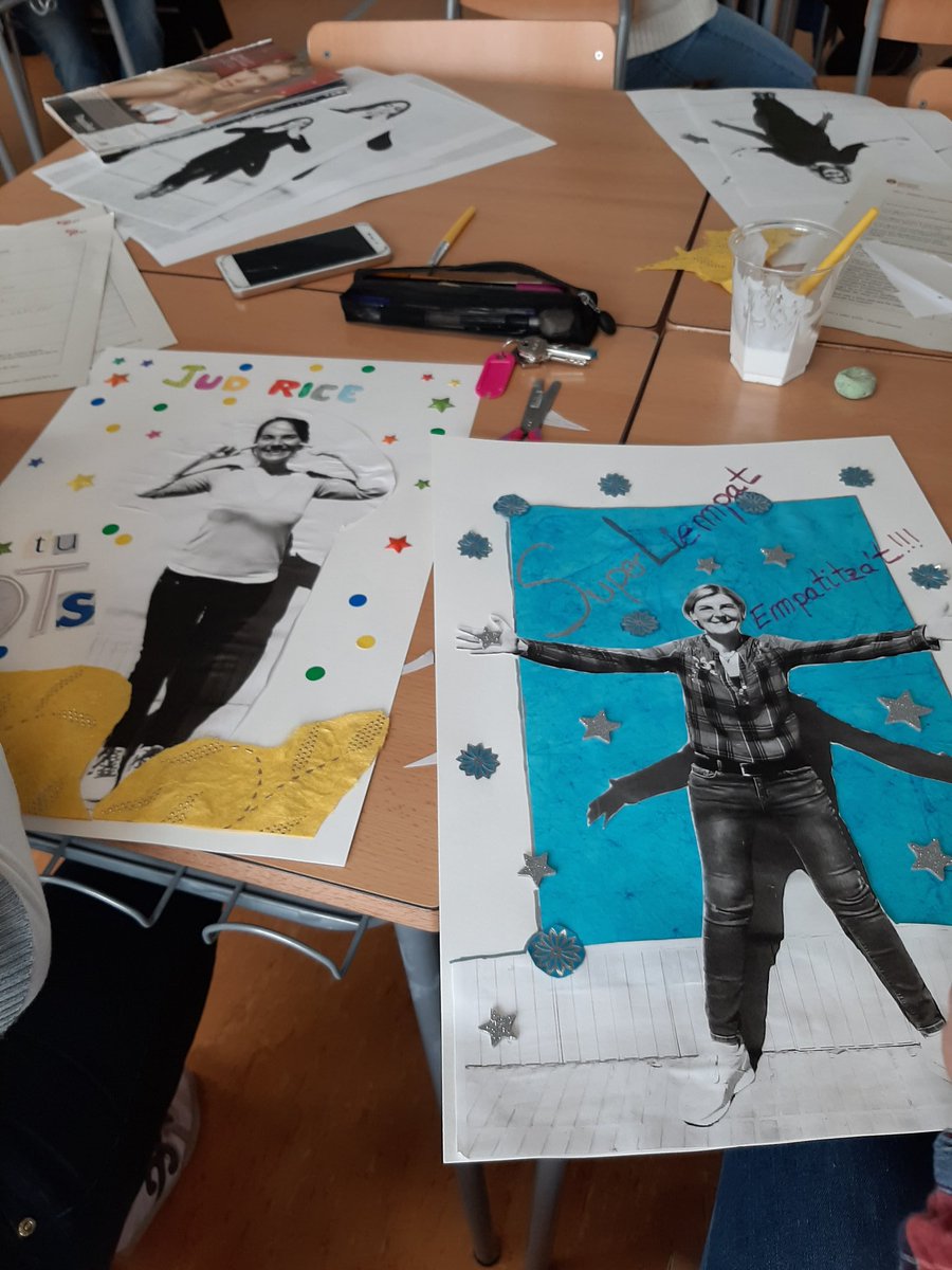 joventutdiba's tweet photo. Avui hem compartit a l' @insguillemcata el taller Em descobreixo de la guia #howARTyou? #fem_tec Per treballar #fortaleses hem elaborat el cartell del nostre #superheroi i #superheroina #autoestima #crear #queemfadiferent #quepucaportar #ciclesformatius https://t.co/R3VVSbxPEG https://t.co/5TvBFKL4Pn