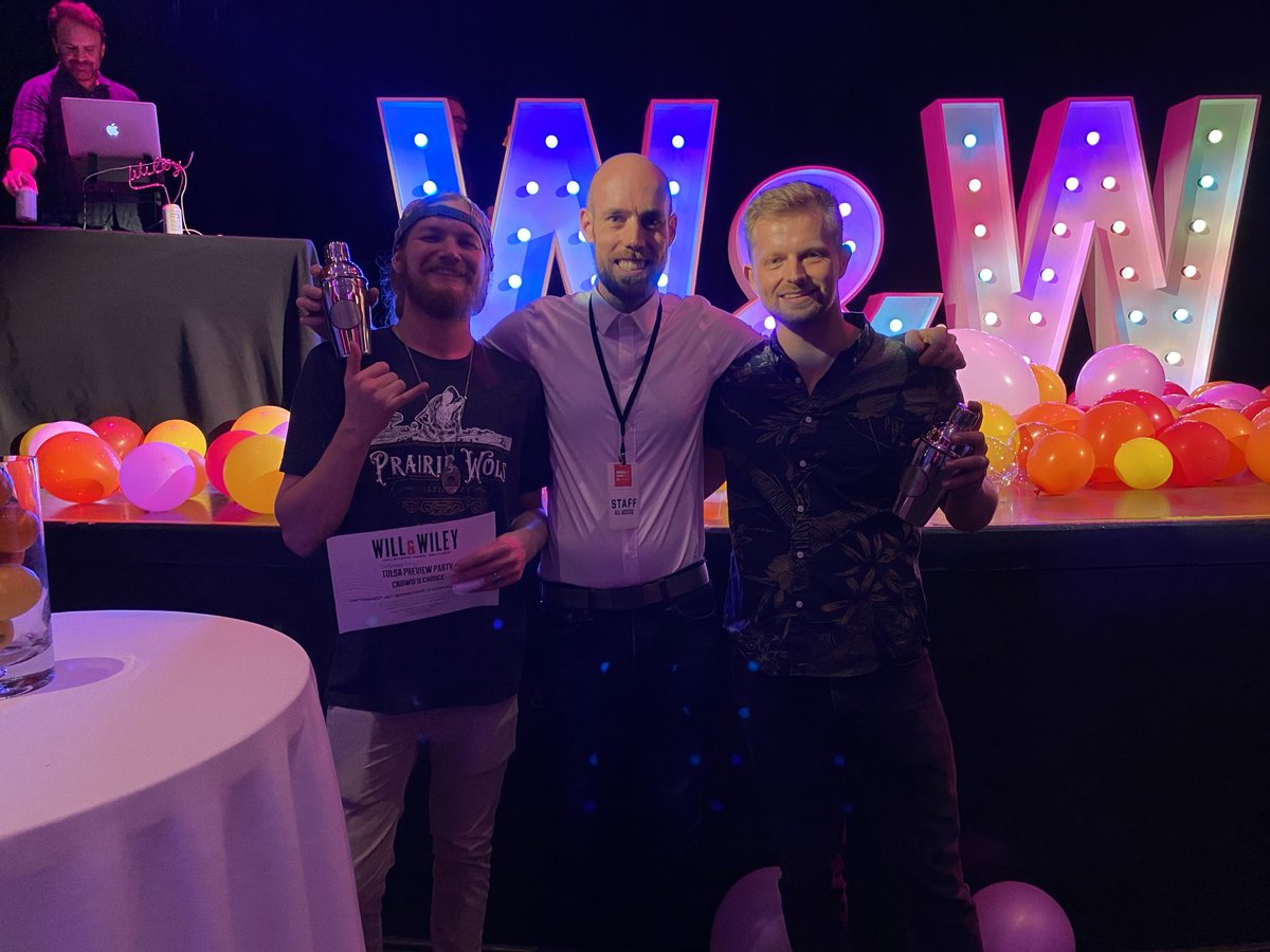 WillAndWiley's tweet photo. A few highlights from our preview party at @TowerTheatreOKC a couple weeks ago. You can now find us in stores + your favorite local bar! #getwiley https://t.co/EezJfTFjBz