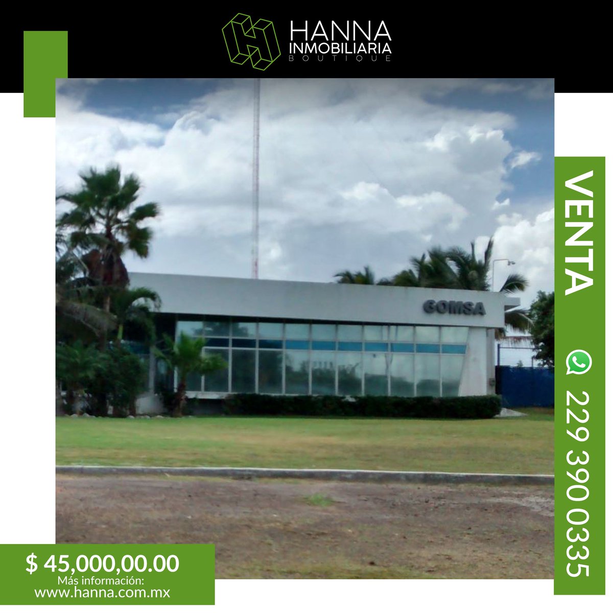 Hanna_Inmob's tweet photo. Si estas interesado en establecer una empresa de transporte, ¡Contáctanos! 😉
✅ Gomsa Terreno/ bodega
✅ Oficina
✅ Baños
✅ Áreas verdes
✅ Área de comedor

📲 229 390 0335
🌐 https://t.co/hNai0sFsQs https://t.co/dnnNwwyLyH