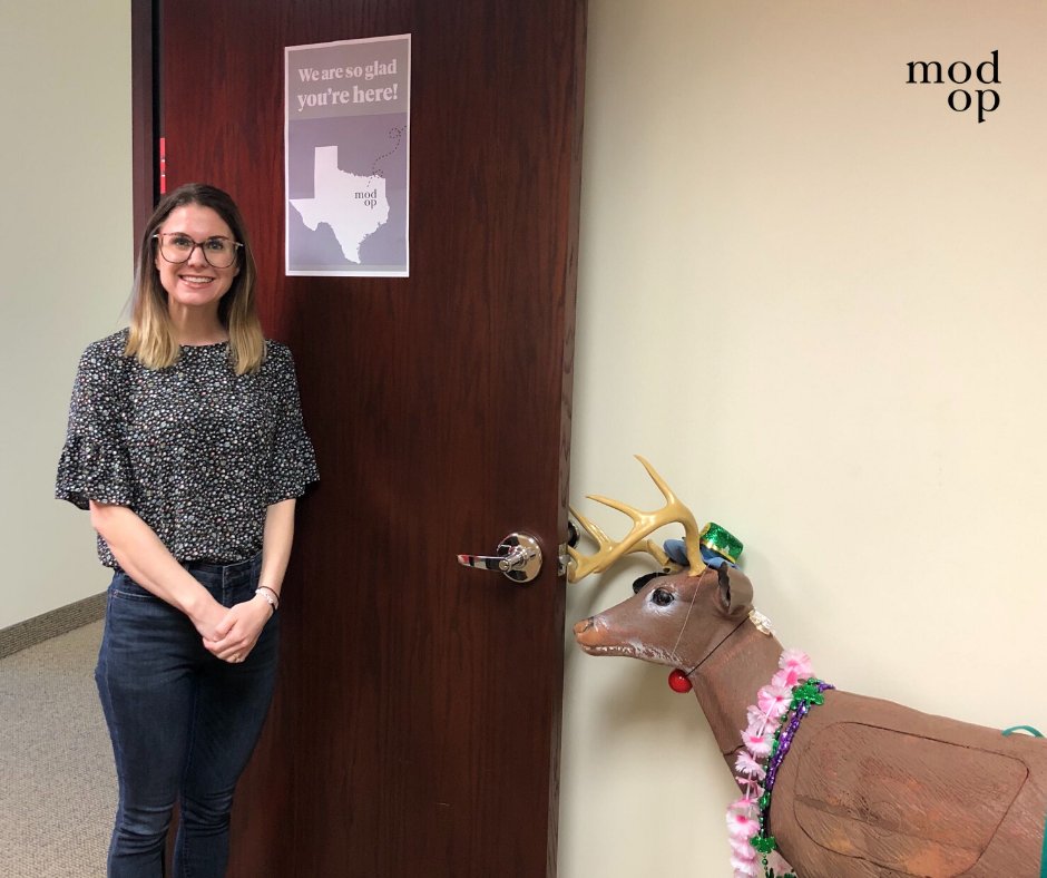 We love getting to celebrate new faces here at #ModOpDAL! Give a warm welcome to our new office coordinator, Carly!