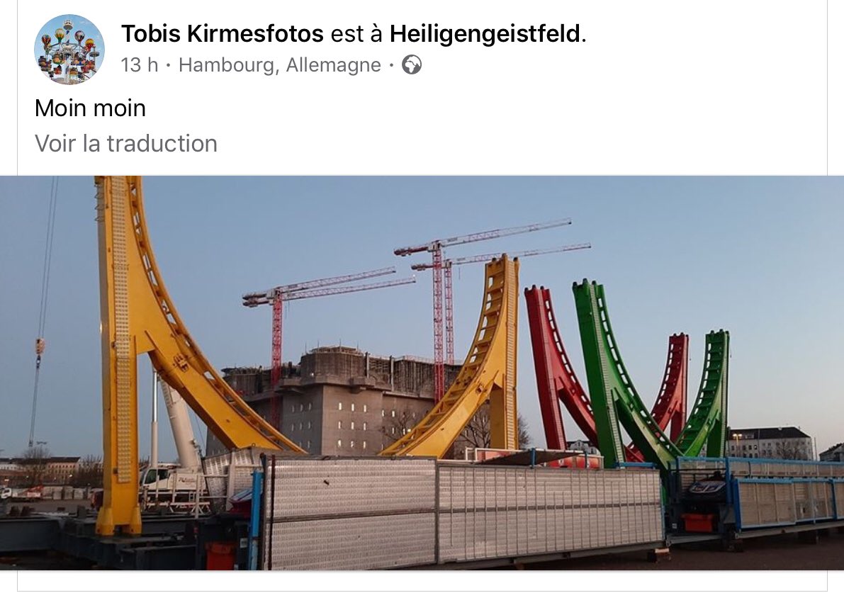 Bieresnparks's tweet photo. Pas encore monté totalement qu’il va falloir démonter . #olympialooping à la foire de Hambourg . #COVID19 https://t.co/KtqKl4Pmf5