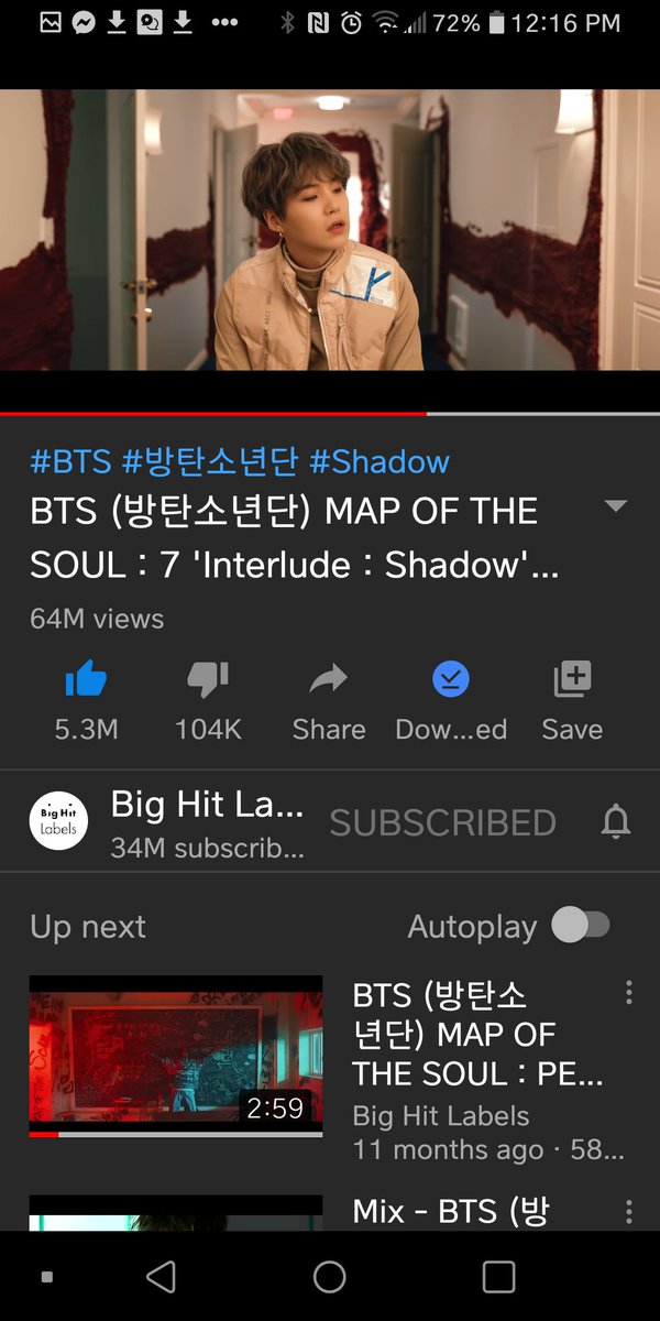 SUGAsChampagne's tweet photo. @MinSuga_USA Still Streaming. All for our King SUGA 👑
@BTS_twt
#SUGA
#MinYoongi
#ShadowBySuga
#InterludeShadow
#슈가 https://t.co/nzQggzRLkb