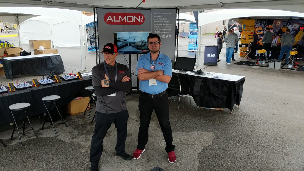 AlmonInc's tweet photo. You're serious about #WorkforceDevelopment. Meet #InstructionalDesigner @MrDahle & #TechnicalInstructor Herman in the Workforce Solutions Area at @conexpoconagg Join us at booth F9001 & go hands on with #elearning #simulators & #training
#CONEXPOCONAGG #AlmonInc #Careerteched https://t.co/kxvC55gqIZ