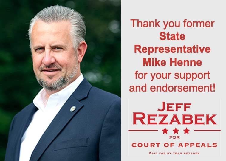 RezabekForJudge's tweet photo. Thank you former State Representative @RepHenne ! We have great friends and supporters in Montgomery County! #RezabekForJudge https://t.co/v5x7bVPdMF