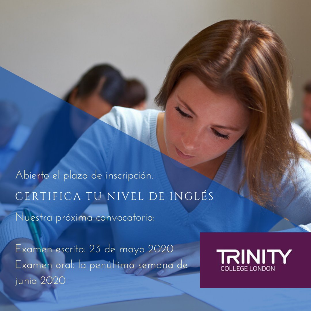 myfirstclass1's tweet photo. Abrimos el plazo para las matriculaciones de los exámenes de Trinity College London. El examen escrito se celebrará el sábado día 23 de mayo en La Solana y el examen oral en la penúltima semana de junio de 2020.
#Valdepenas #LaSolana #BolañosDeCalatrava https://t.co/I1STf2Pqfv