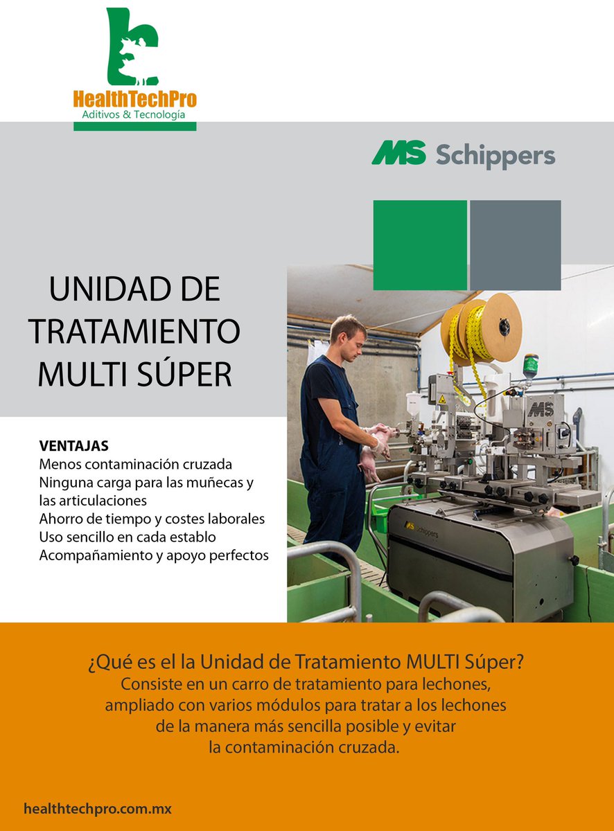 HealthTechPro1's tweet image. Conoce nuestra Unidad de Tratamiento Multi Súper para un mejor manejo de tus lechones.
#healthtechpromx
@msschippers