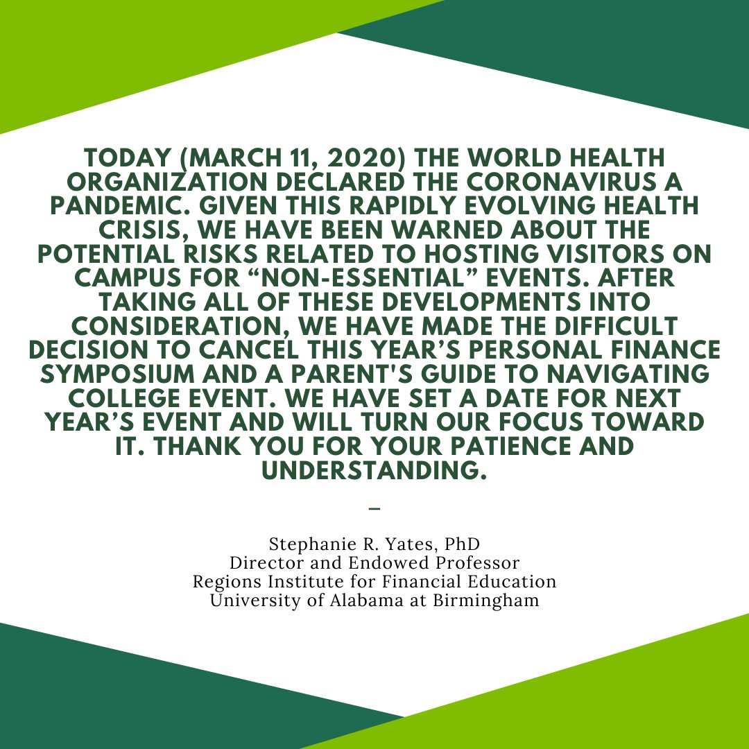 uab_rife's tweet photo. A message from our Director, Stephanie R. Yates, PhD, regarding upcoming events: https://t.co/3qLARYLw2x