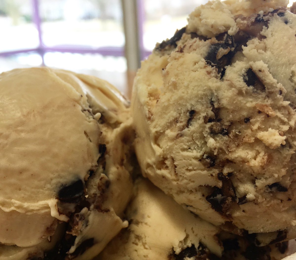 GreatLakesIC's tweet photo. Frankenmuth Cocoa Meister is back!  This long time favorite has a peanut butter base, swirls of hard chocolate and chocolate covered waffle pieces.  We don’t make this too often, so stop in soon to give it a try!  - Andrew. #icecream #homemadeicecream #peanutbutter #puremichigan https://t.co/jQciSAaG0m
