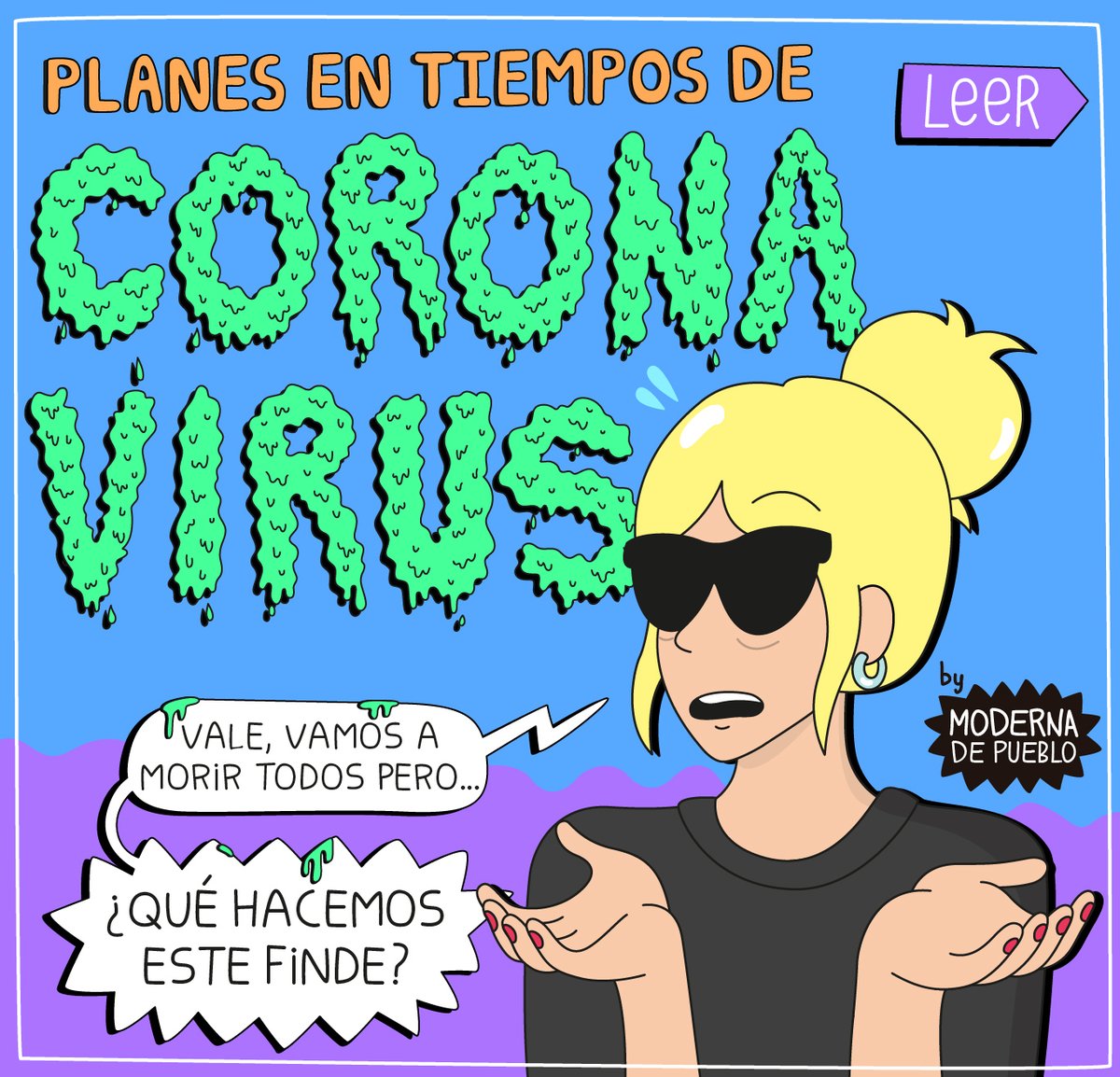 ModernaDePueblo's tweet photo. Aquí algunas ideas para sobrevivir al aislamiento 🦠 https://t.co/KJFBEN6uuj