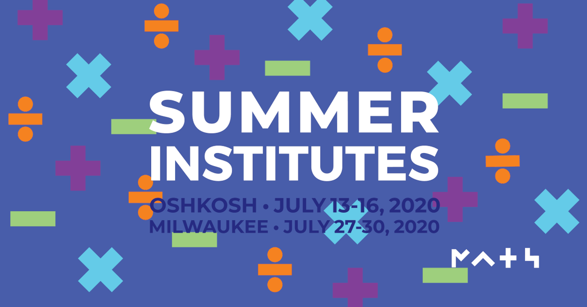 mathinstitutewi's tweet photo. Are you registered for Summer Institutes yet? Only 3 weeks left before registration rates increase. Save your spot and save money, register today! #mathinst20 #wismath https://t.co/BjvDIZ2RDb https://t.co/53QE36HNC7