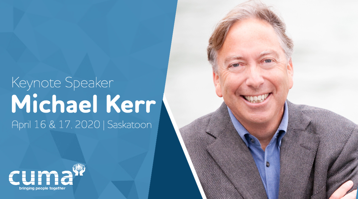 We are excited to welcome Michael Kerr <a href="/HumoratWork/">Michael Kerr</a> - Hall of Fame Speaker, to the #SaskCUMA Annual Conference &amp; Tradeshow. Join us April 16-17 in #YXE and hear from Michael and many others. For more details visit bit.ly/2GLh6xq. #Conference #CreditUnion #Saskatchewan