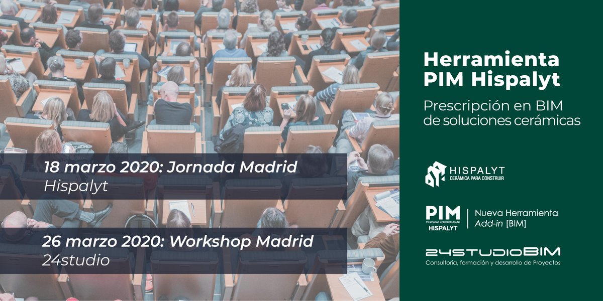 // PIM HISPALYT 2020

Próximos eventos sobre #PIMHispalyt, la herramienta GRATUITA para #REVIT desarrollada por <a href="/Hispalyt/">Hispalyt</a> para prescripción en #BIM:

→ Jornada Madrid: 18/03/20
→ Workshop Madrid: 26/03/20

¿Quieres asistir? hispalyt.es/es/jornadas-te…