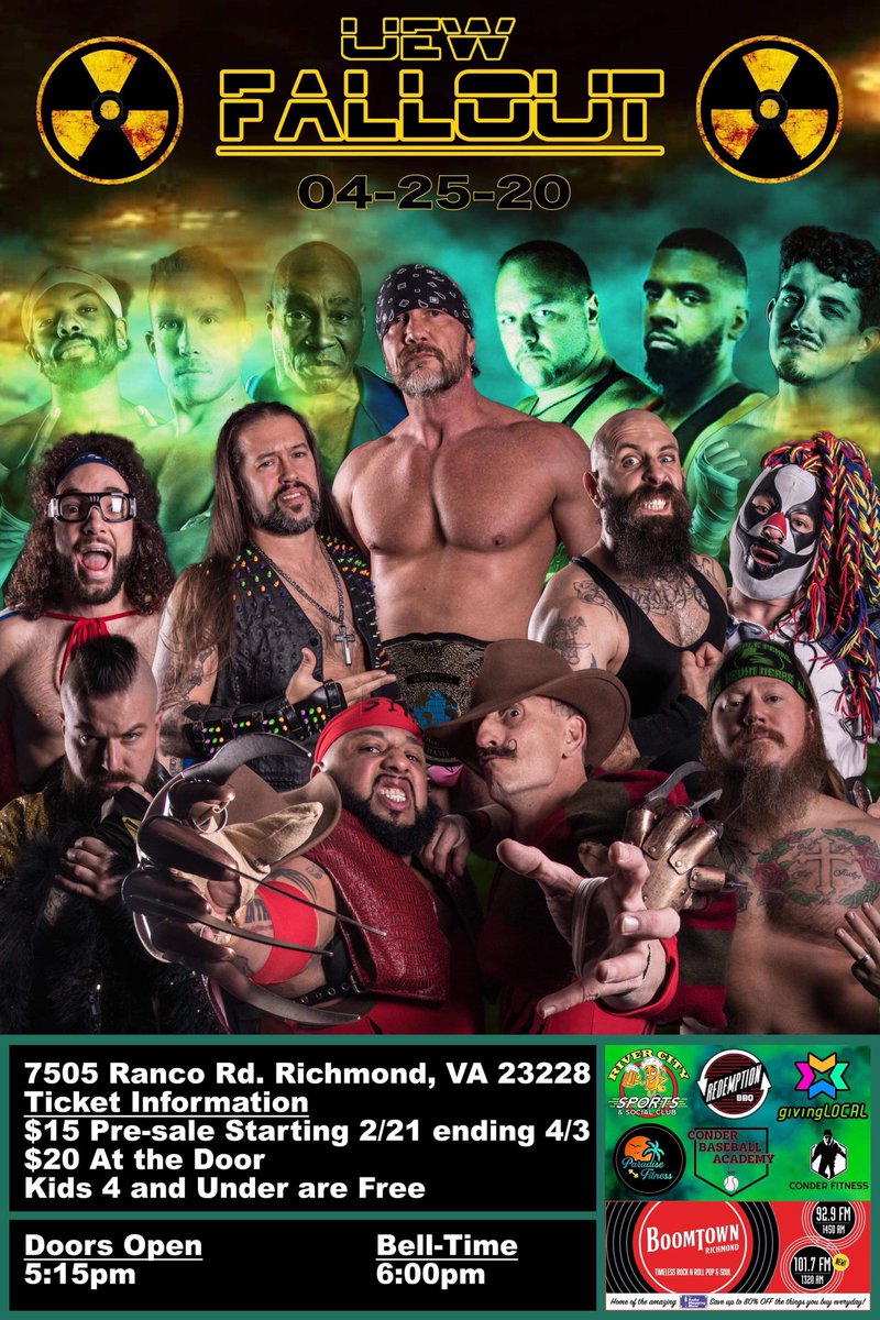 United Elite Wrestling family, the FALLOUT is coming, are you ready to witness it? #uew #unitetheelite #FALLOUT #RVAwrestling #witness