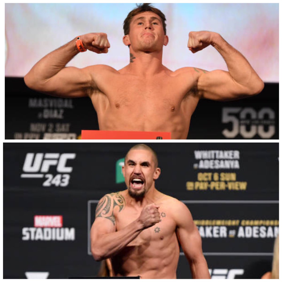 bokamotoESPN's tweet photo. Breaking: UFC targeting Robert Whittaker vs. Darren Till to headline UFC Fight Night on Aug. 15 in Dublin, per multiple sources. Not signed yet, but UFC in the process of finalizing. WHAT A MAIN EVENT. Rob? Darren? https://t.co/sfklnzJINH