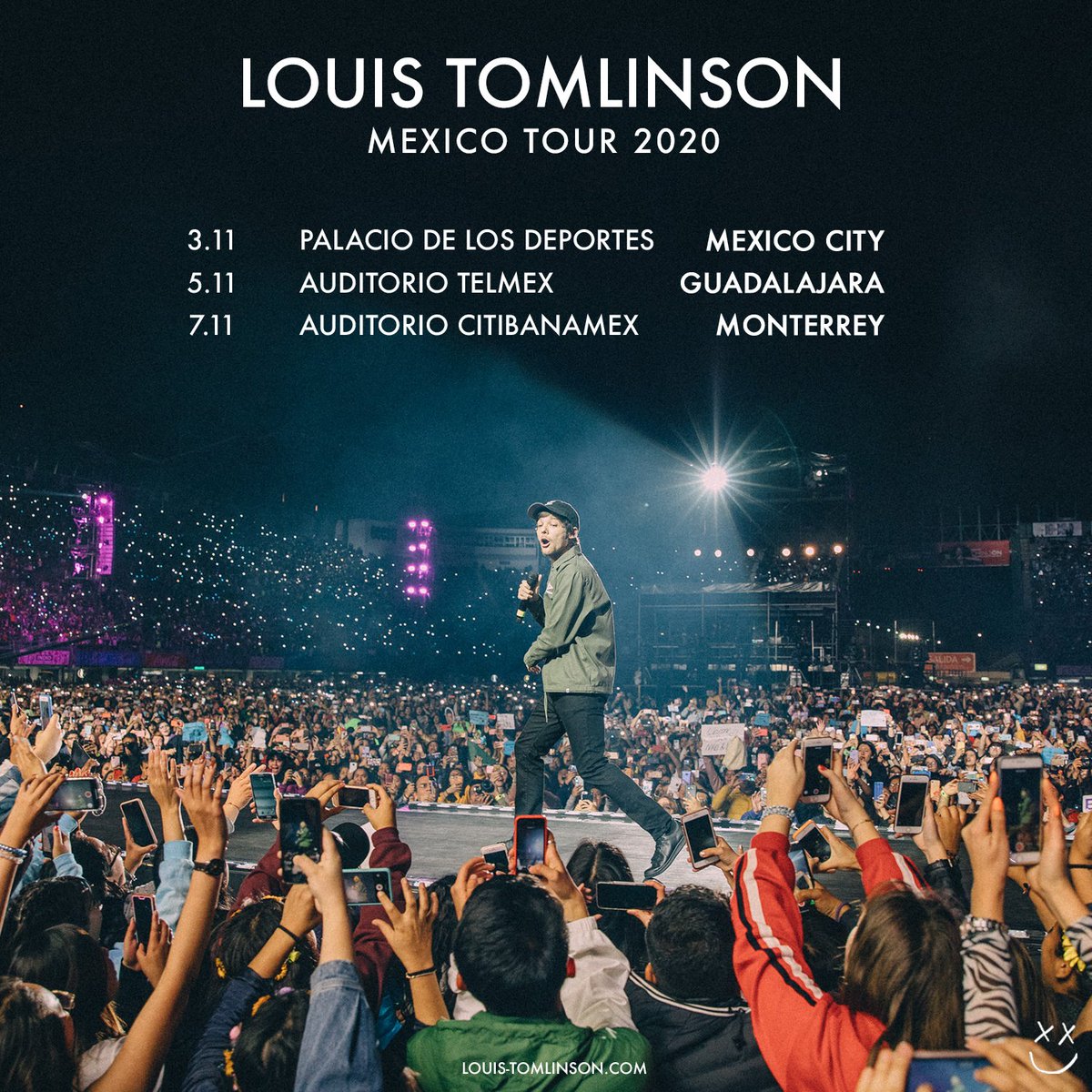 Louis_Tomlinson's tweet photo. Mexico ! Really excited to add some new shows out there, can't wait to come and play for you all. On sale Thursday 19th at 11am CT https://t.co/S2V4BhtU92 https://t.co/tqR3M508ev