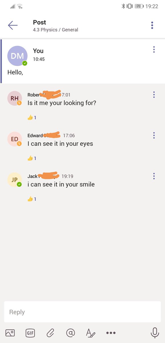 CKP_Science's tweet photo. Every now and again, they're funny. Trying to get my class to say hello using Teams. In case we have to close the school. #coronavirus @MicrosoftTeams @CokethorpeMusic @LionelRichie https://t.co/MvjluzOhKY