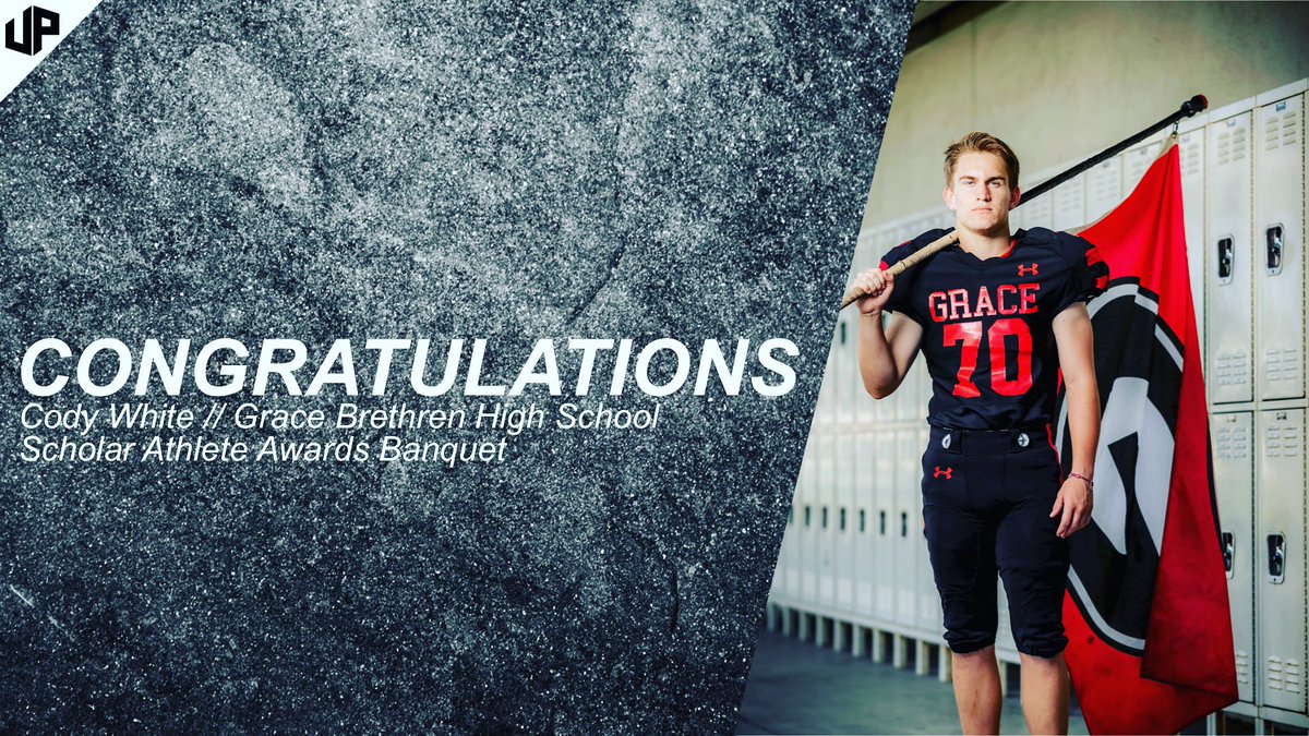 Senior Cody White was selected to the National Football Foundation Scholar Athlete Award Banquet. Cody is a multi-sport athlete that carries a 3.7 GPA and well respected on our campus. Congratulations on your accomplishment Cody!