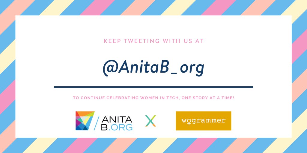 A reminder today: As of 3/31, we'll be doing all of our tweeting over at <a href="/AnitaB_org/">AnitaB.org</a>. We hope you'll join us over there and keep tweeting along with us about all things #WomenInTech!