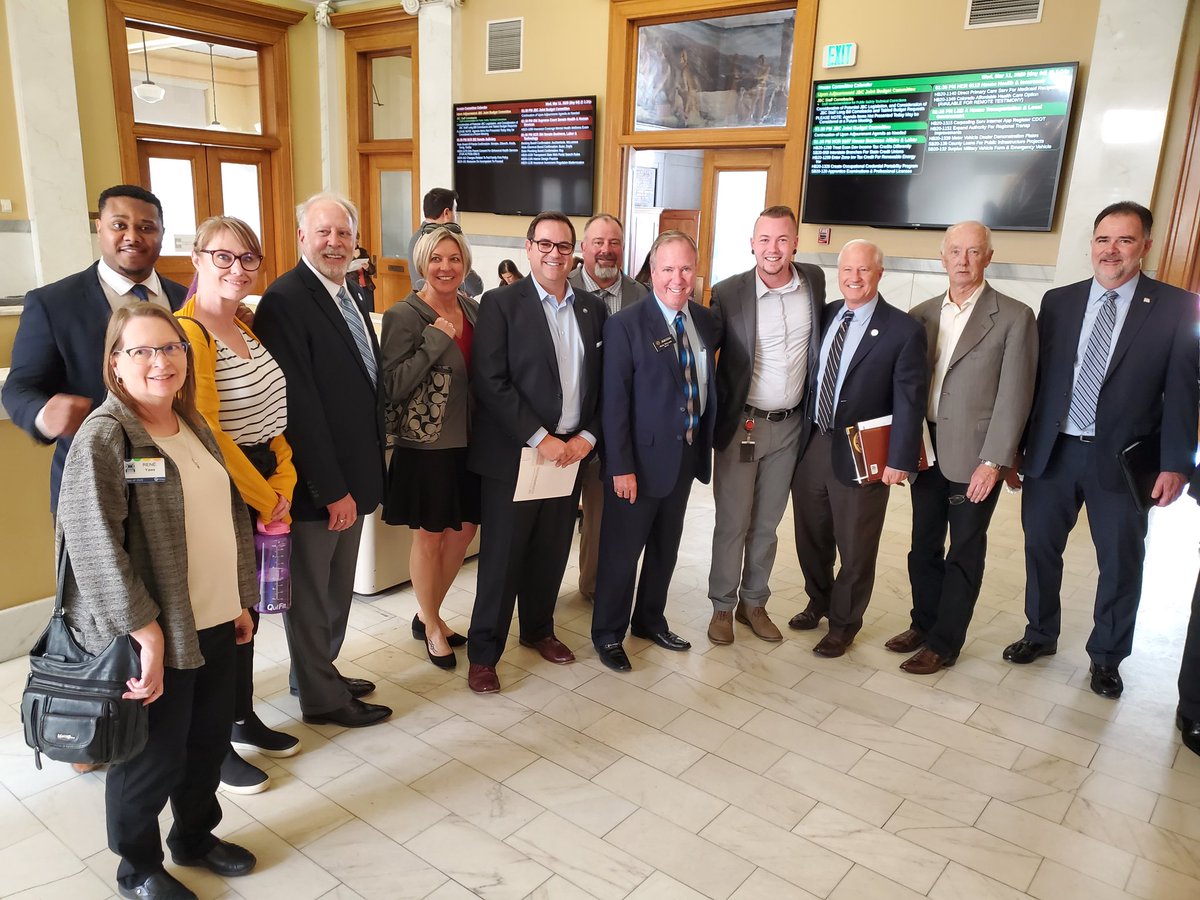 CassTannerCO's tweet photo. @WMetroChamber Leadership #Jeffco with mayors from @LakewoodColo @cityofarvada @westminsterco @CityWheatRidge &amp; @AuroraGov Mayor Coffman who are here to testify in support of HB 1151 to expand authority for regional #transportation improvements #coleg #leadership https://t.co/VHDzi9Tj5t