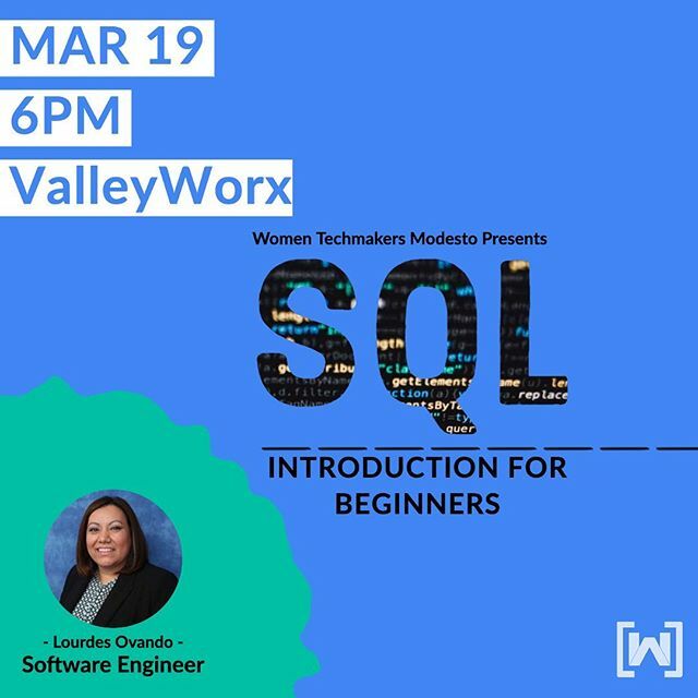 GdgModesto's tweet photo. Come learn about SQL, all skill levels welcomed. No matter what industry you are in we all use data why not come learn how you can access that data with SQL.

Want to learn how to retrieve data from a database, insert records in a database, update records or create new recor… https://t.co/dEbku37un7