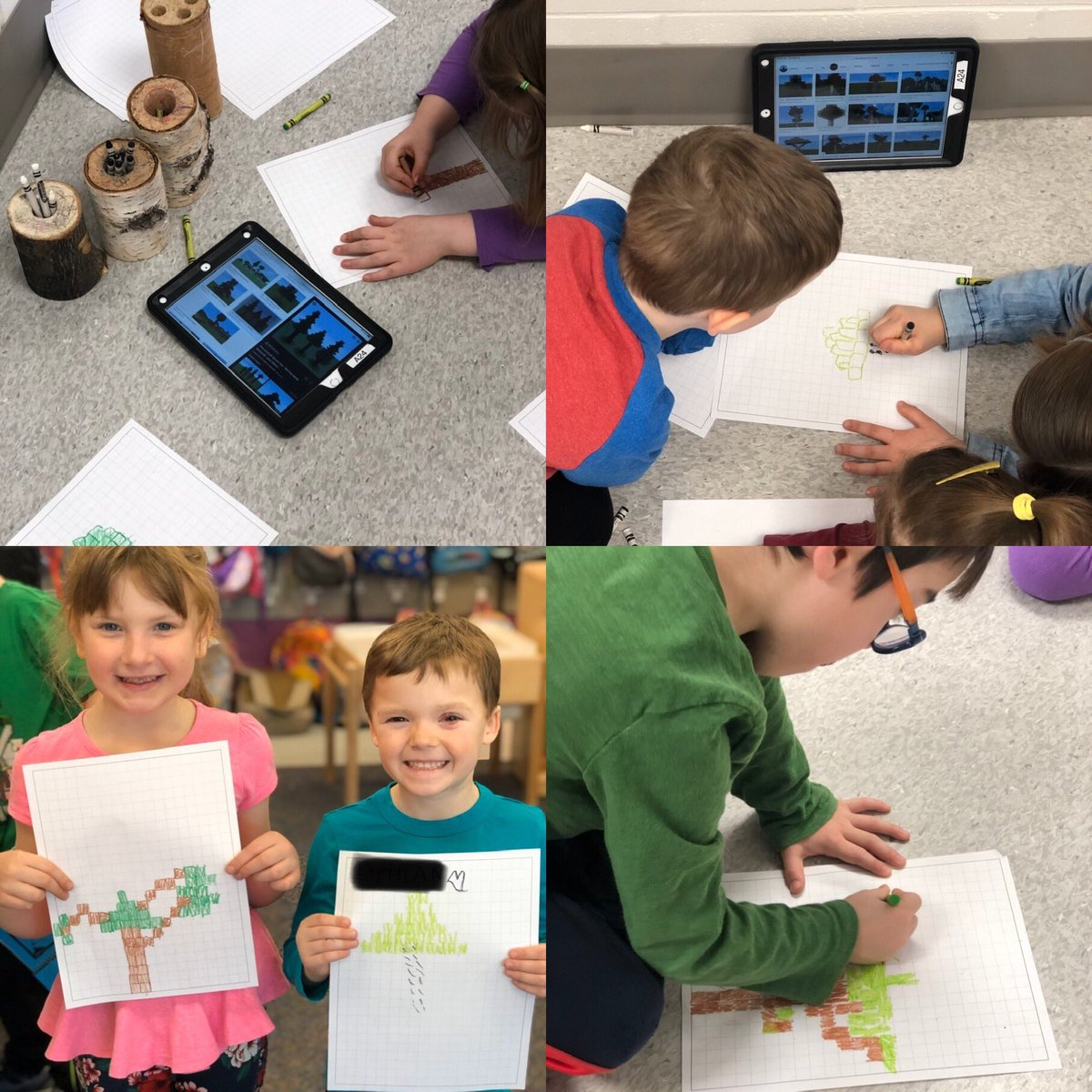 mme_randi's tweet photo. Exploring and planning out our Minecraft trees! @SageCreekLRSD #SageCreekLRSD #ECSCmastery @marnikinder @KiaraLevenick @goodspeed_ali https://t.co/lLbXPq6ETM