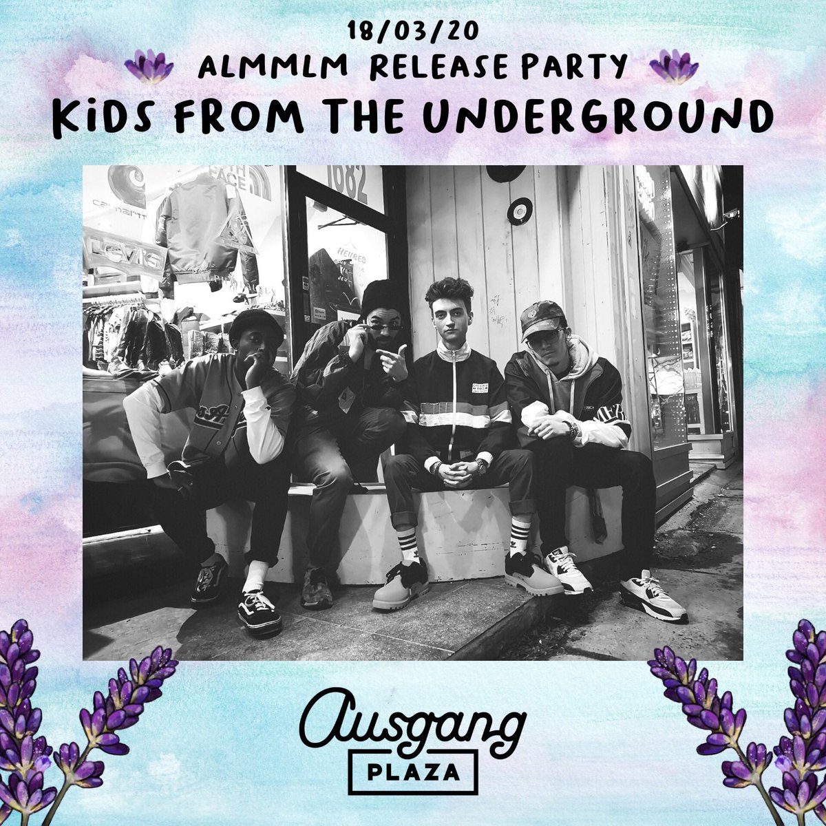 GhostClubRecs's tweet photo. On March 18th, at Ausgang plaza, we’ll be celebrating @makylavender’s new album with @KFTUMUSIC @jeantaloneast @SpengSquire and more special guests! 💜 tickets in bio 💜 https://t.co/6CTsqz6Rn2