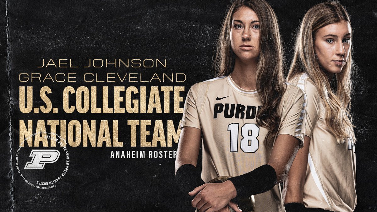PurdueVB's tweet photo. .@gracecleve and @jaeljohnson_ are headed to Anaheim this June!

📰 https://t.co/Ml9WdJraRi

#BoilerUp 🚂🏐 https://t.co/qr7m8mTfsU