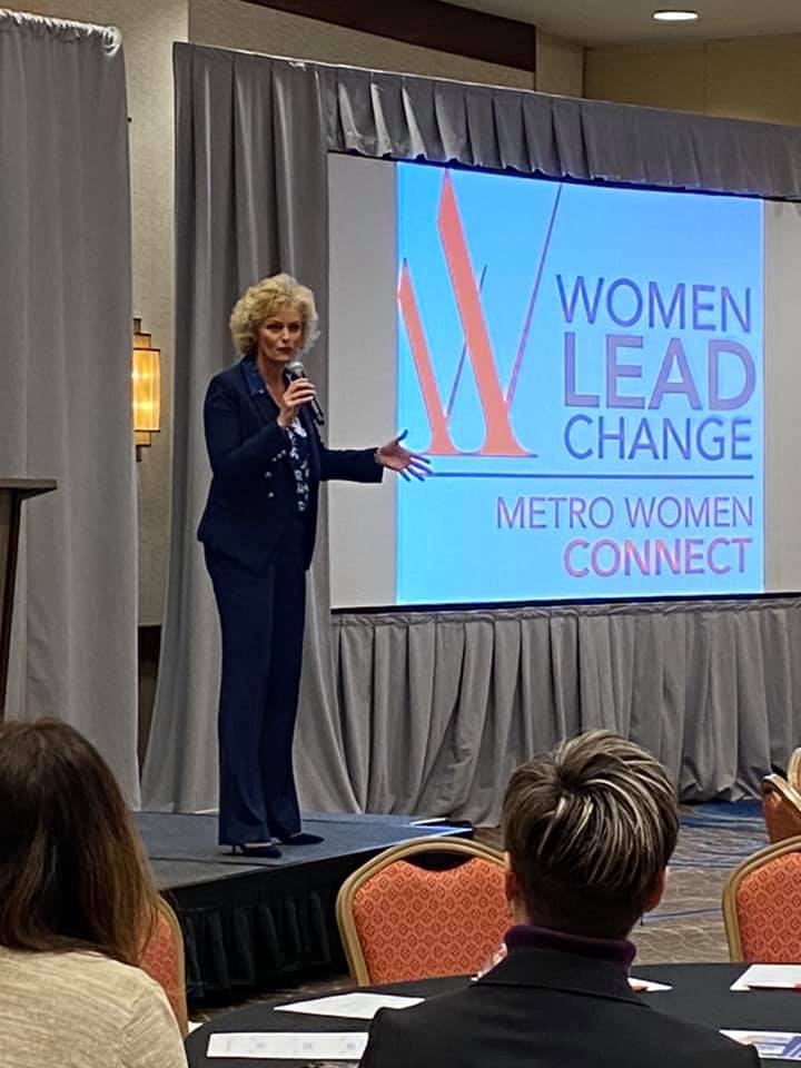 wlcglobal's tweet photo. Who volunteers to be dropped in the jungle with nothing but the shirt on their back? @HollyHoffmanS21from Survivor! Holly's survival instincts and leadership lessons were a hit as shared to an energetic group of Metro Women Connect today. #fireislife #wlcglobal #womenleadchange https://t.co/mU0xWfTlD2