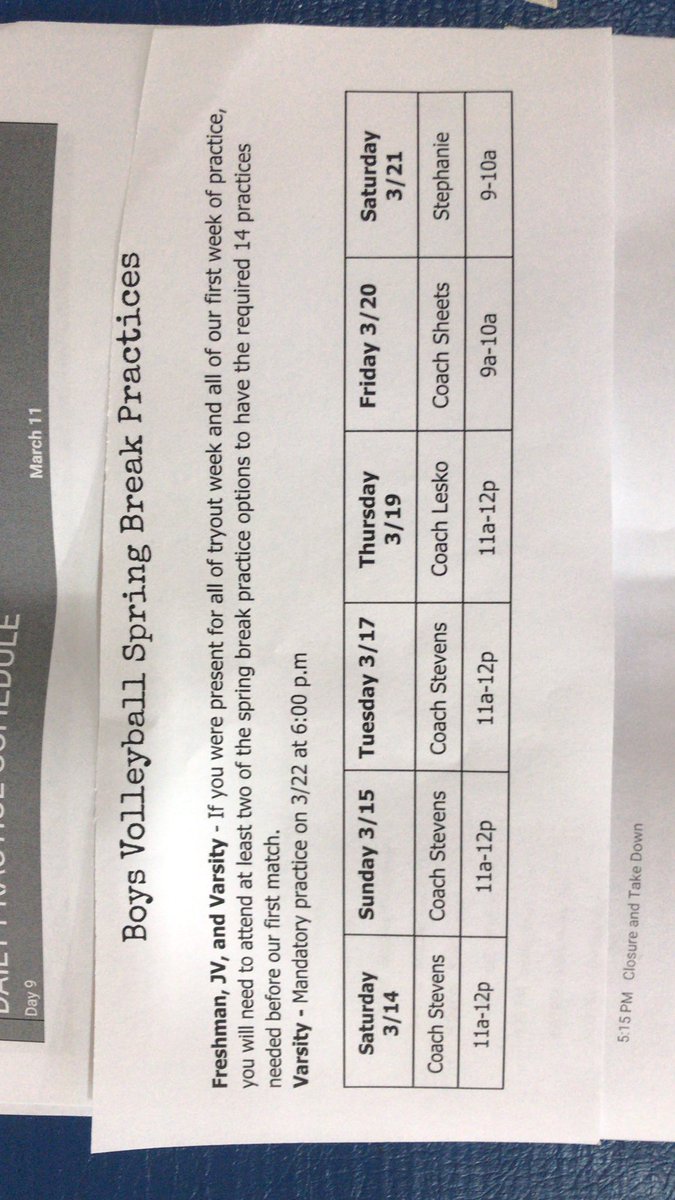 psouthhoops's tweet photo. Spring Break Practice Schedule. https://t.co/alOnNRYyq4