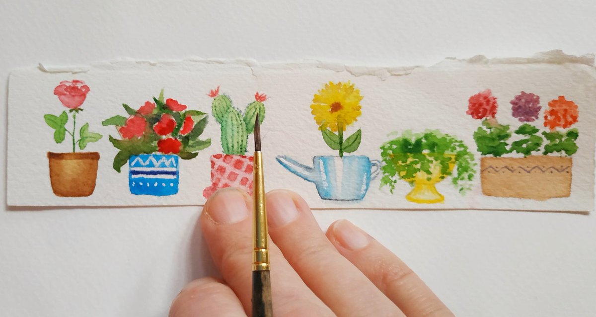 ArtsTatti's tweet photo. What can you do when you're almost out of paint? Yep, paint the thumbnails ��
#watercolorillustration #watercolordrawing #watercolorplants https://t.co/bjmAEqoTXK