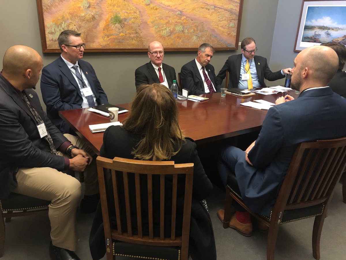 TranSystems's tweet photo. Kevin Hicks of our Omaha office represented at the American Short Line and Regional Railroad Association Railroad Day on the Hill last week discussing important issues in the railroad industry. #transystems #ASLRRA #RailDay2019 https://t.co/iFA2Q0ZBy6