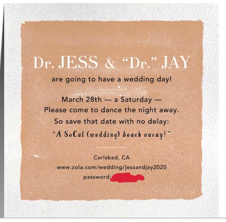 LongFormMath's tweet photo. Assuming coronavirus doesn’t shut it down, I’ll be getting married in a couple weeks.  And I’d say our Save The Dates were pretty on-brand. #JessAndJay2020 #jcsquared #JessicasWeddingJay https://t.co/0SRo4FF4YM