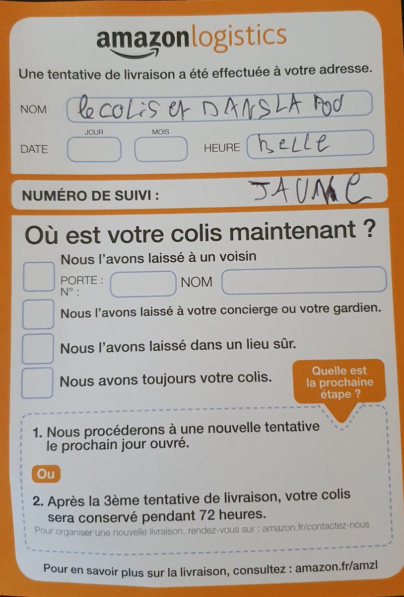 Quand le livreur <a href="/amazon/">Amazon</a> a  la flemme de sonner... peur du #COVID19 ???