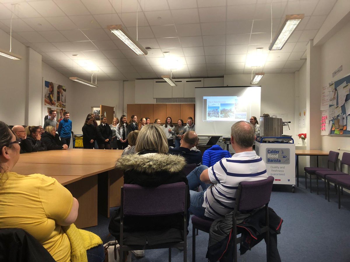 Capetown2018's tweet photo. Big thank you to all parents who braved the weather to come along to ⁦@CglenHighSchool⁩ to listen to our story of Cape Town 2020 hope you enjoyed it and how good were our crew #global citizens #proudofthemall #mountviewHS 🏴󠁧󠁢󠁳󠁣󠁴󠁿🇿🇦 https://t.co/dcwxpifB4t