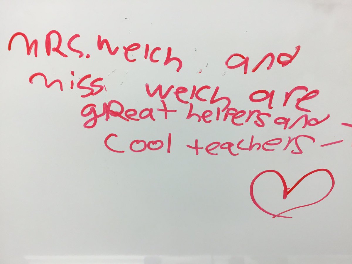 Sweet surprise notes from students fill our hearts.  I couldn’t do what I do with out our academic aide Miss Welch!  #☘️2BwithUin512