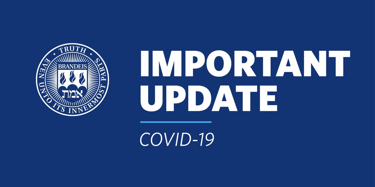 As a proactive measure against the spread of COVID-19, Brandeis is moving all classes online. Classes with more than 100 students will move online as of March 16. The last day of in-person instruction regardless of size will be March 20. Full details: brandeis.edu/health/coronav…